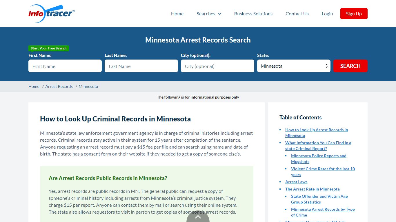 Minnesota Arrest Records: Criminal Records & Criminal Background Check